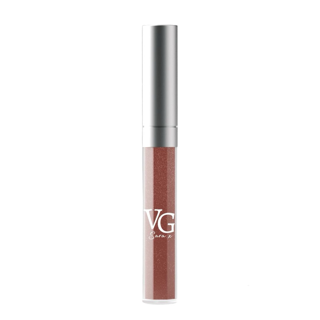 Galactic Lip Gloss with Cosmic Glow branding on tube