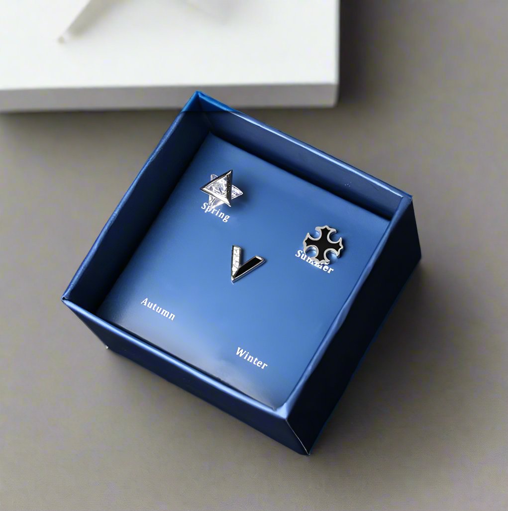 Sansheng set b ear studs gift box