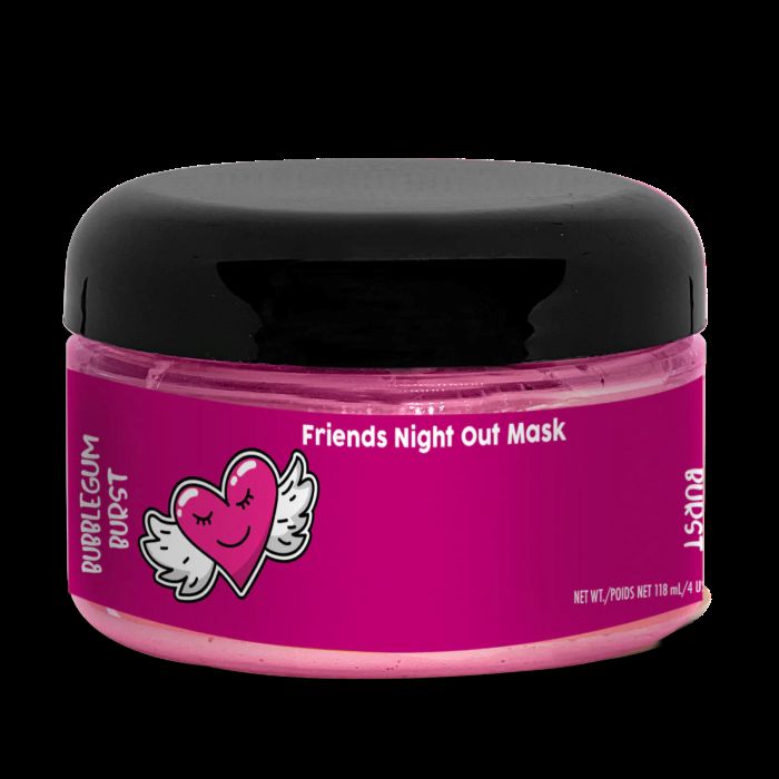 A pink container the face mask for kids of bubble gum fragrance