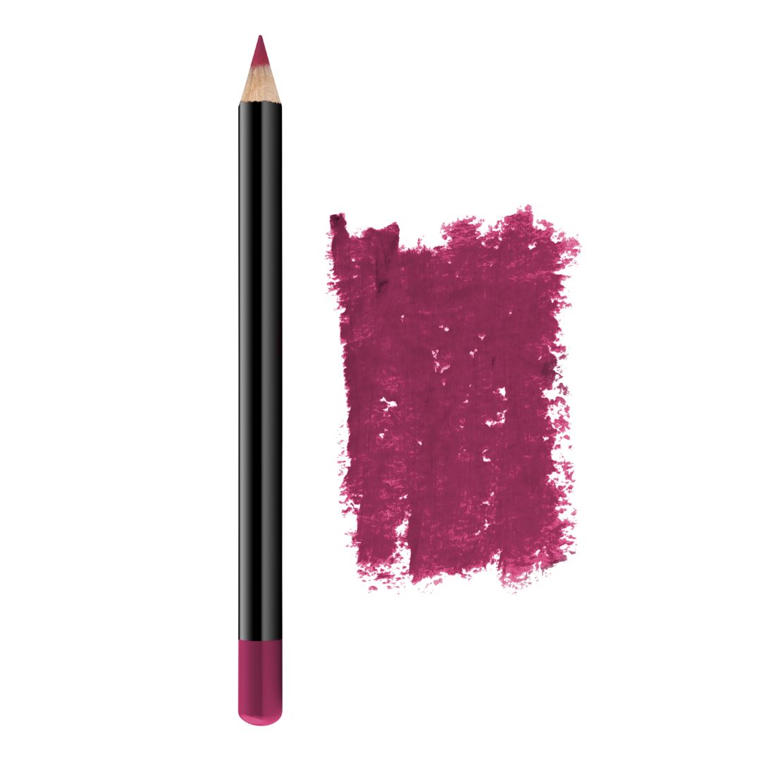 Natural lip pencil containing Canadian-sourced elements, on white