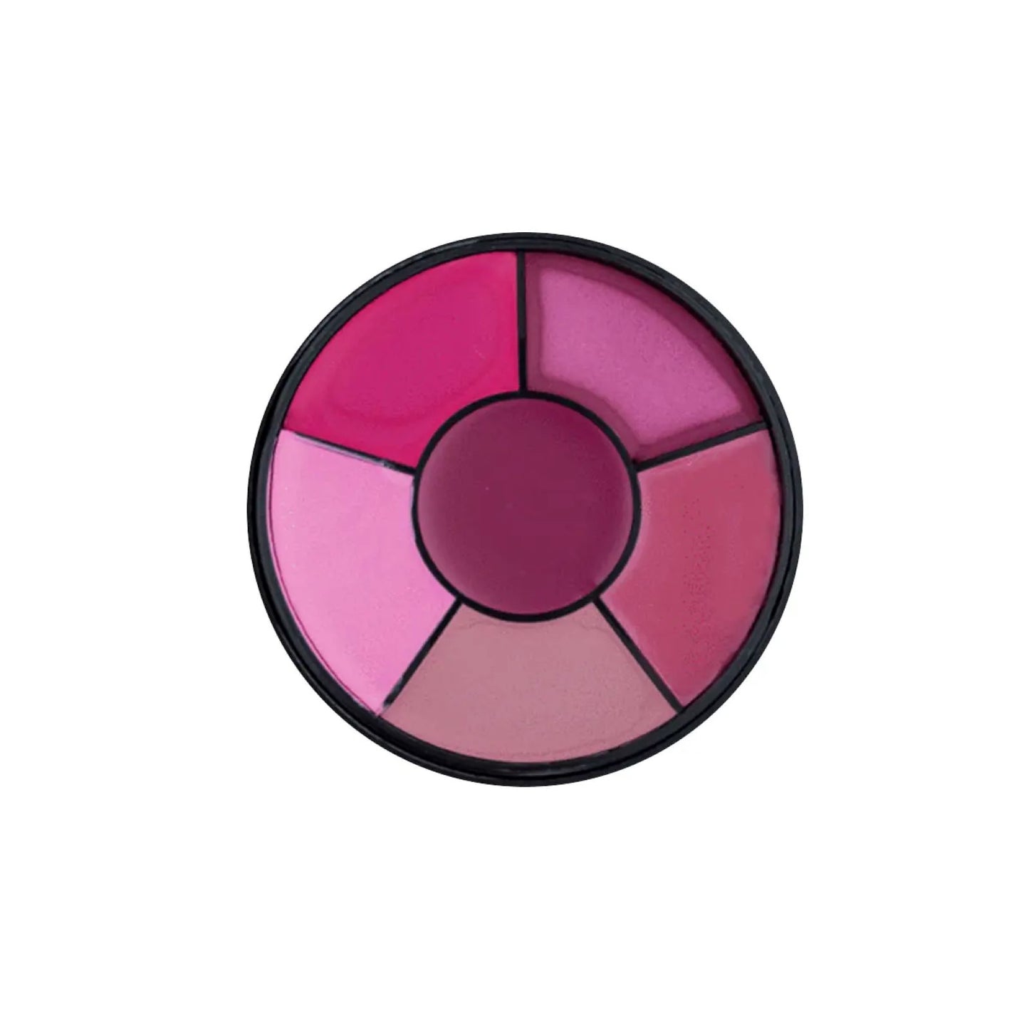 lipstick wheel container of rose hades on a white background