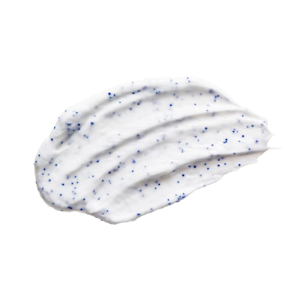 swatch of sunflower scrub on a white canvas