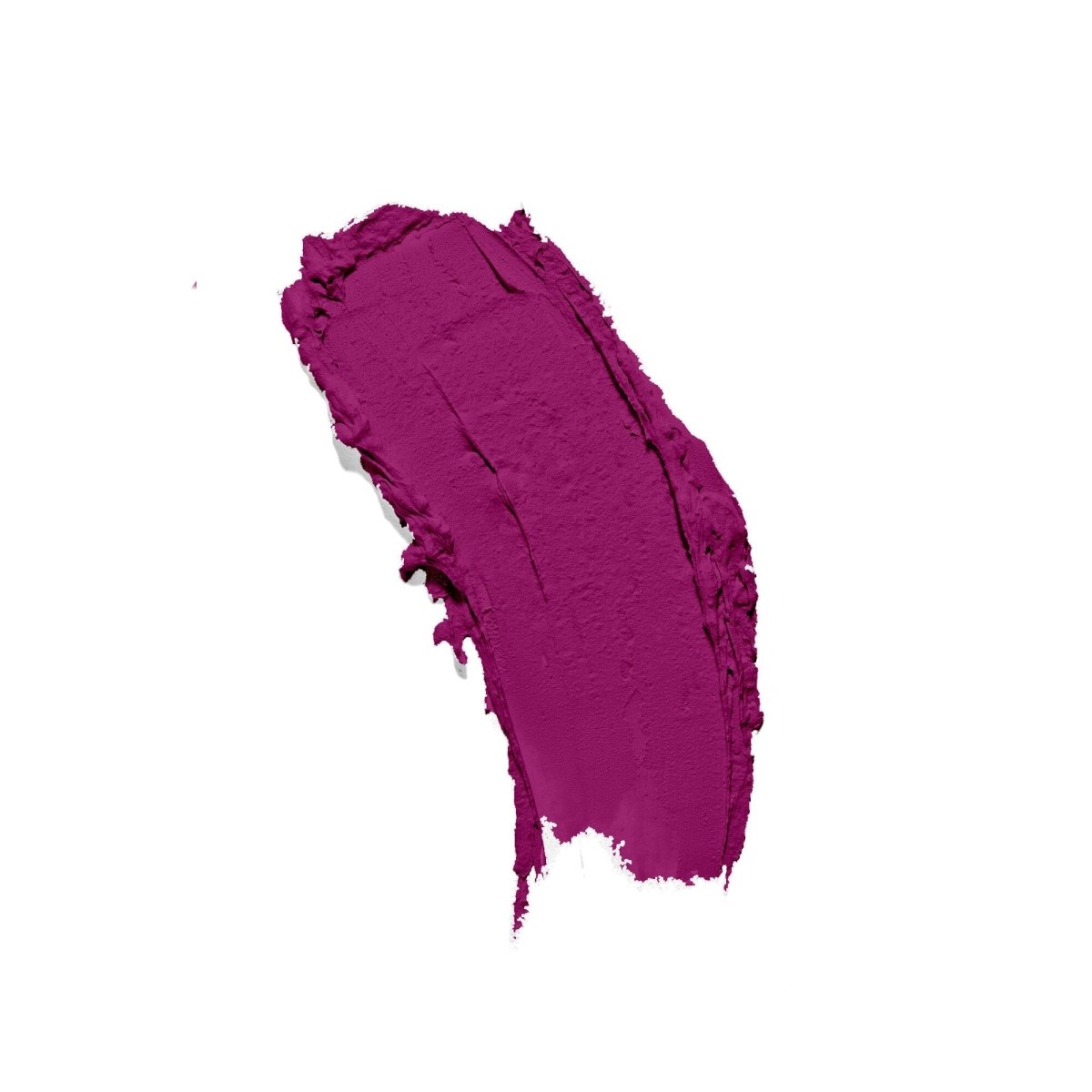 Rich dark rose matte lipstick, cruelty-free, on white