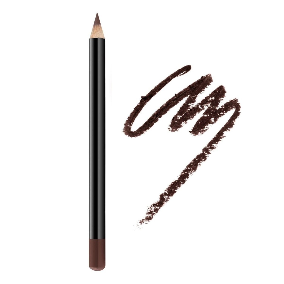 brown eye liner pencil on a white background