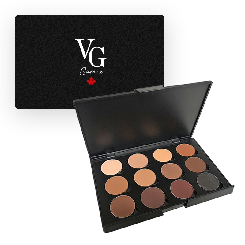 eyeshadow palette on a transparent background