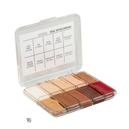 A transparente box of total tattoo coverage with original colors