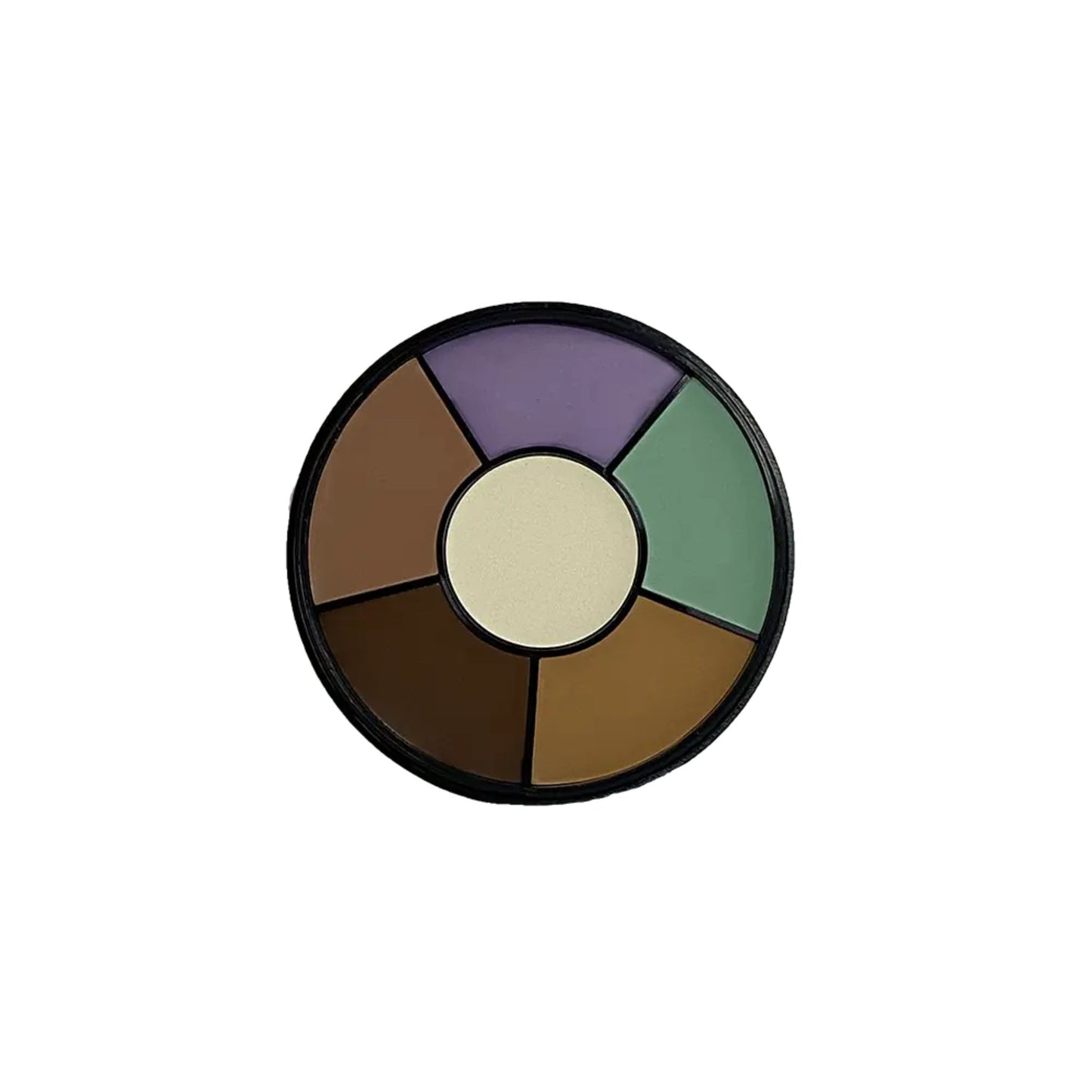 A corrector wheel of 6 basic colors in a white background