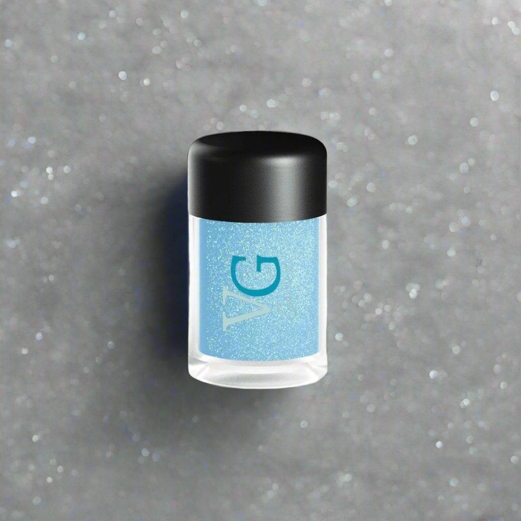 Cruelty-Free Mineral Stardust Glitter with a blue brand logo on its bottle