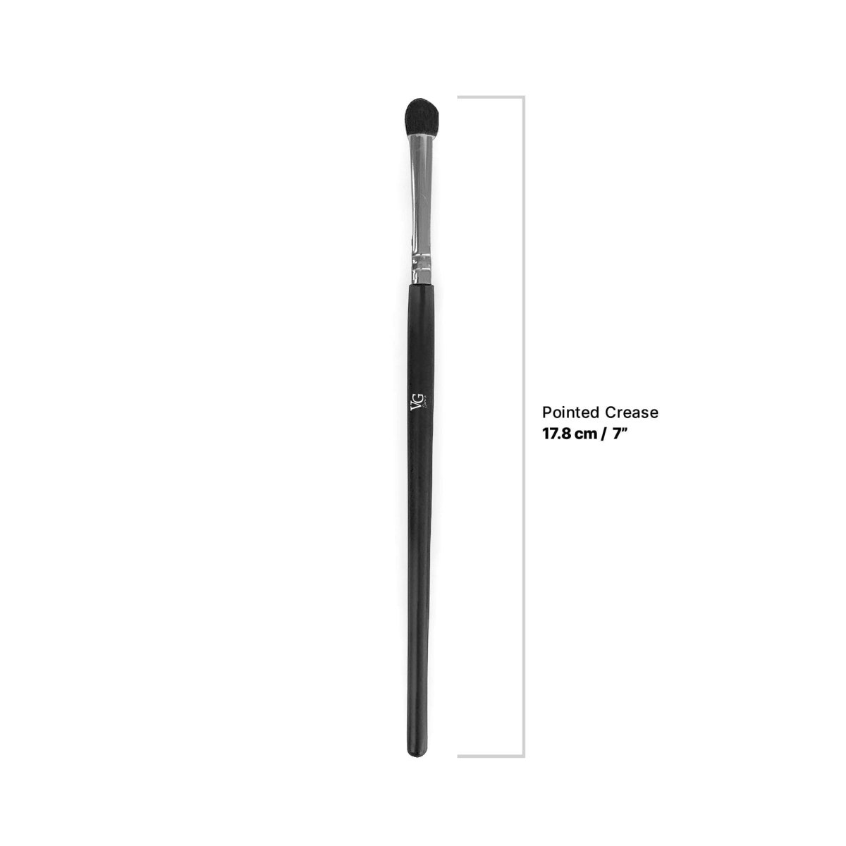 creased brush made of synthetic fibers with its dimensions