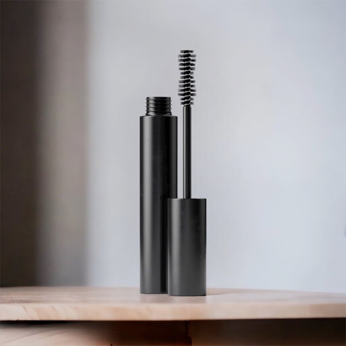 VGSarax cruelty-free black mascara with applicator on display