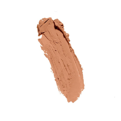 matte nude lipstick, animal-friendly, on a white canvas