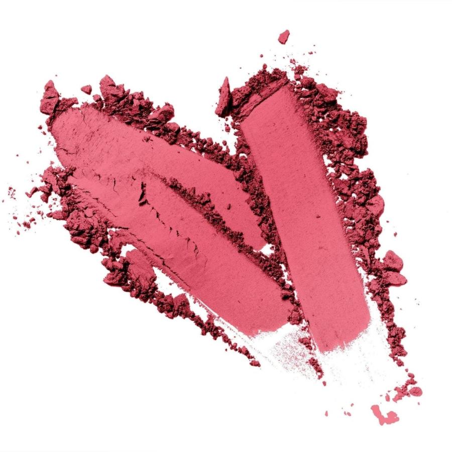 swatch of a pink eyeshadow on a white background