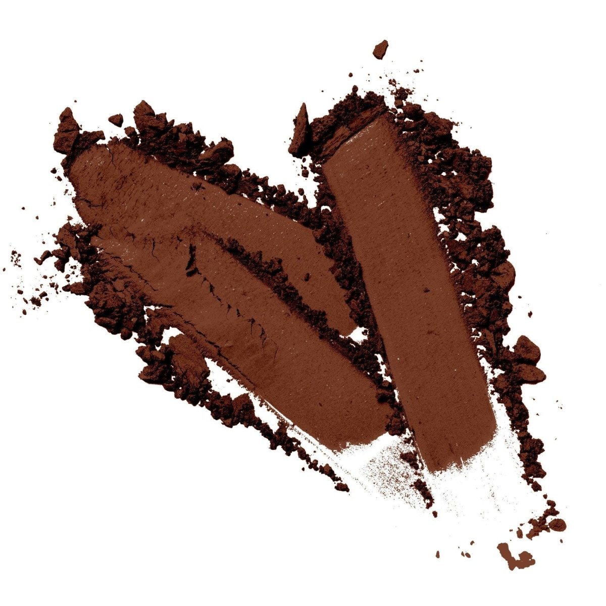 A heart-shaped swatch of a non-toxic vegan matte eyeshadow on a white canvas