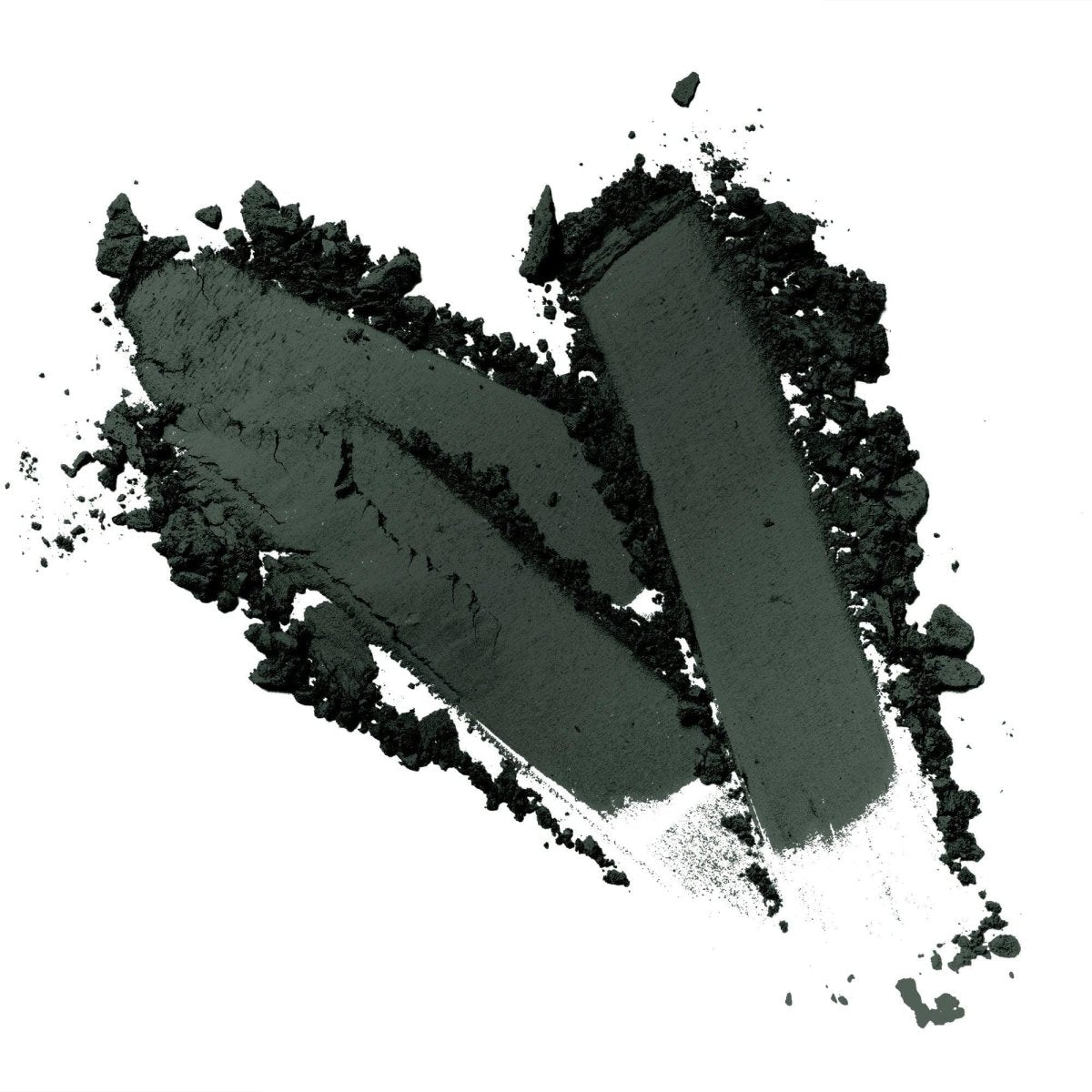 White background featuring a heart-shaped swatch of a natural vegan matte eyeshadow