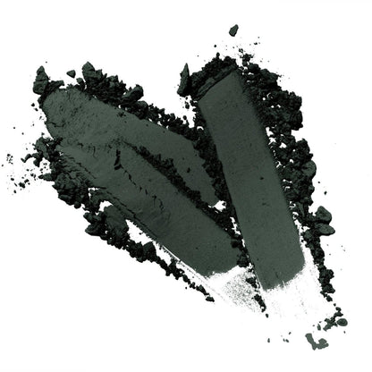 White background featuring a heart-shaped swatch of a natural vegan matte eyeshadow