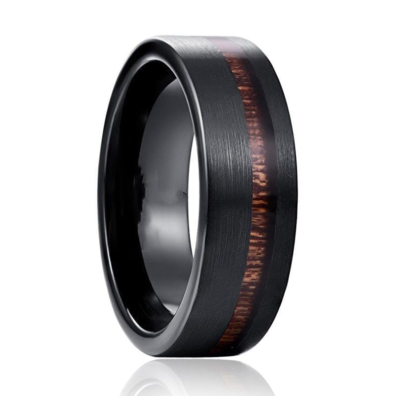 eco-friendly black tungsten ring made in acacia 